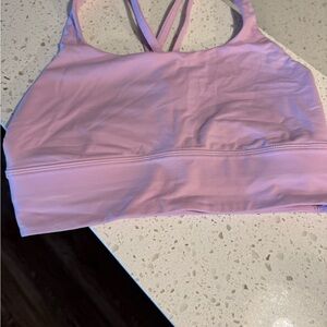 lululemon athletica Pink Strappy Light Support Sports Bra